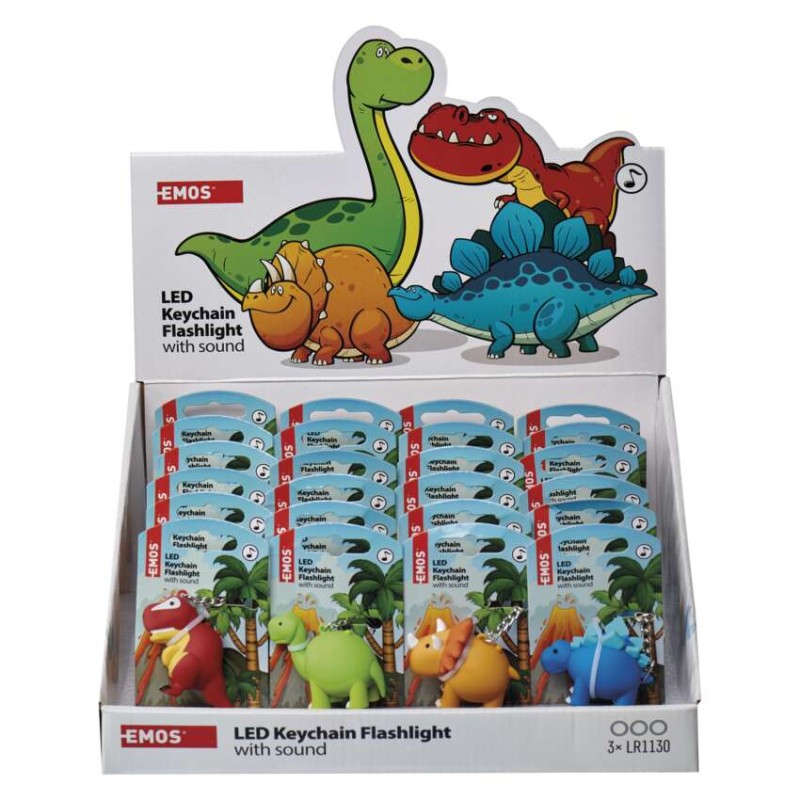 LED obesek/svetilka dinozavri, 3× LR54, box 24 kos, display box - slika 2