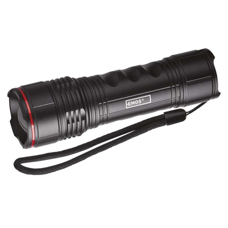 Ročna LED svetilka, 500 lm, 4× AAA, fokus, kovinska