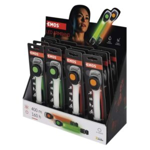 LED zapestnica, 10 lm, 2× CR2032, 16 kos, display box