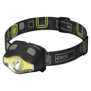 naglavna LED svetilka 3W LED + COB