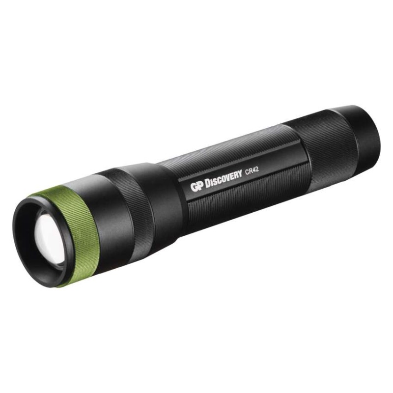 GP ročna polnilna LED svetilka CR42, 1000lm, 2600mAh, fokus + Li-ion 18650