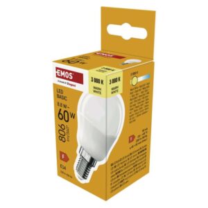 LED žarnica Basic MINI GLOBE E14 / 8,8 W (60 W) / 806 lm / Toplo bel