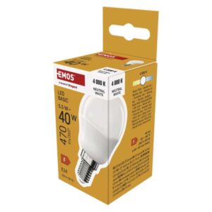 LED žarnica Basic Mini Globe / E14 / 5,5 W (40 W) / 470 lm / Nevtralna bela