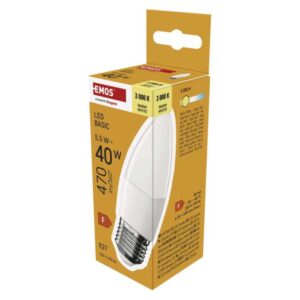 LED žarnica Basic Candle / E27 / 5,5 W (40 W) / 470 lm / Toplo bel