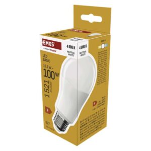 LED žarnica Basic A60 / E27 / 15,3 W (100 W) / 1521 lm / Nevtralna bela