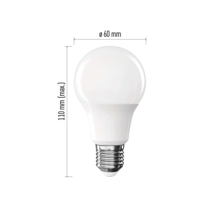 LED žarnica Basic A60 / E27 / 8,8 W (60 W) / 806 lm / Nevtralno bela - slika 2