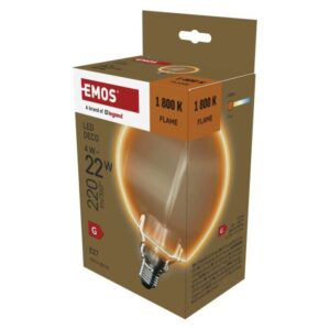 LED žarnica DECO G130OA / E27 / 4 W (22 W) / 220 lm / flame