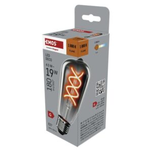 LED žarnica DECO SMOKED ST64 / E27 / 4,5 W (19 W) / 180 lm / flame
