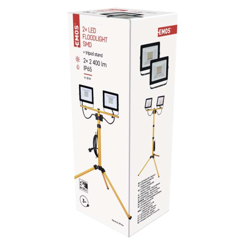 LED reflektor HOBBY SLIM 2× 30W + trinožni stativ
