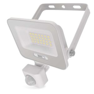 LED reflektor GLARO PIR 20 W, bel, IP54, 2000 lm, nevtralna bela