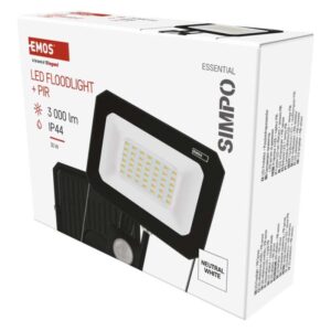 LED reflektor SIMPO PIR 30 W nevtralna bela