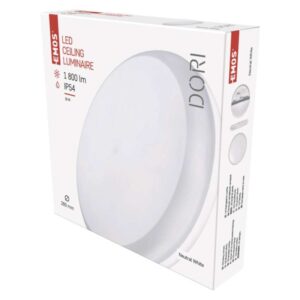 LED svetilo nadometno DORI, okroglo, 18W, IP54, nevtralno bela