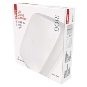 LED svetilo nadometno DORI, kvadratno, 18W, IP54, nevtralno bela