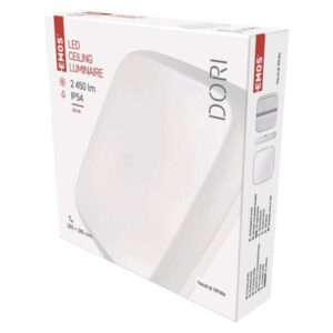 LED svetilo nadometno DORI, kvadratno, 24,5W, IP54, nevtralno bela