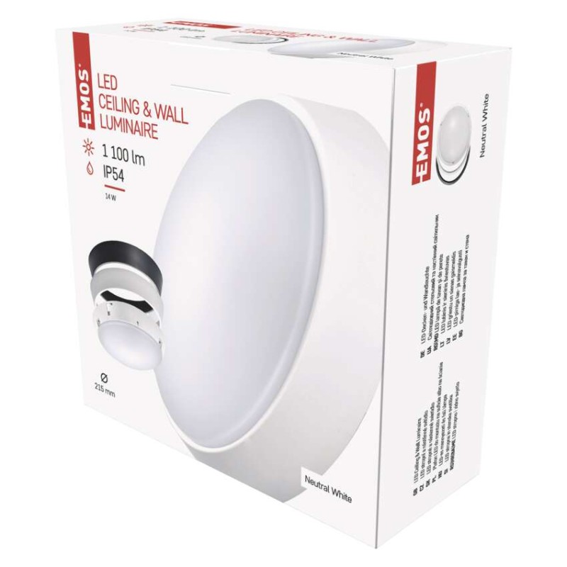 LED svetilo nadometno ZURI, okroglo, 14W, nevtralno bela
