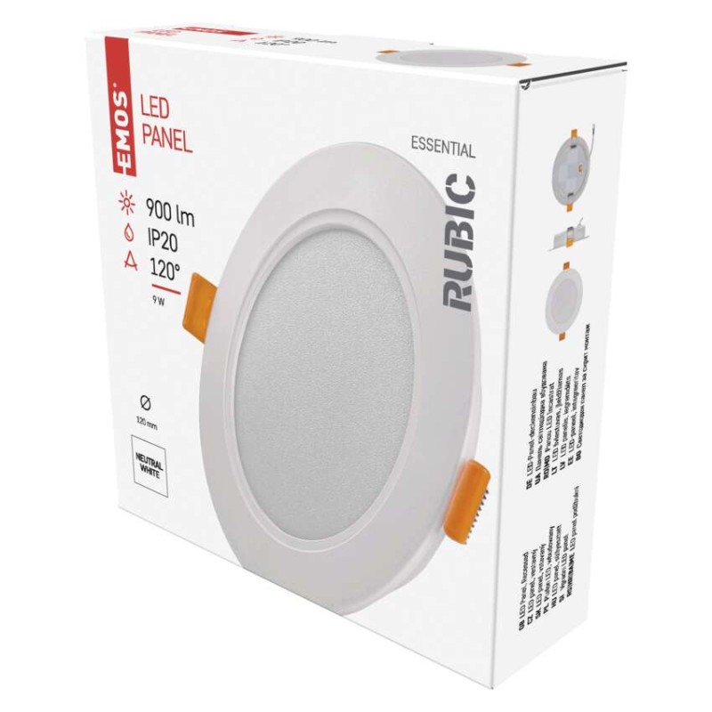 LED vgradno svetilo RUBIC, okroglo, belo, 9W, nevtralno bela