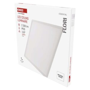 LED svetilo nadometno FLORI kvadratni, bela, 22W, nevtralna bela