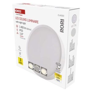 LED svetilo nadometno RORIokroglo, belo, 17W, nastavljiva CCT