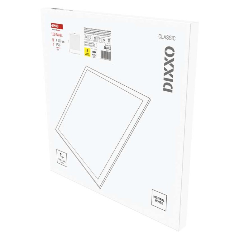 LED panel DIXXO 60 x 60 cm / 28 mm, 36 W, 4 000 lm, vgradni, nevtralno bela, IP20 - slika 2