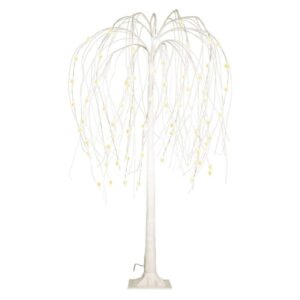 LED svetleča jelka, 120 cm, 3× AA, zunanja in notranja, topla bela