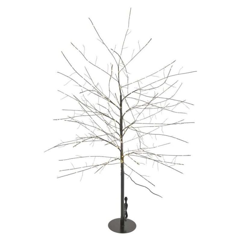 LED svetlobno drevo, 120 cm, za zunanjo in notranjo uporabo, toplo bela barva, časovnik - slika 2