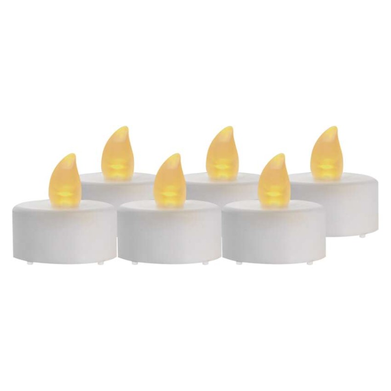 LED dekoracija – 6x čajna svečka bela, 6x CR2032 , notranja, vintage - slika 2