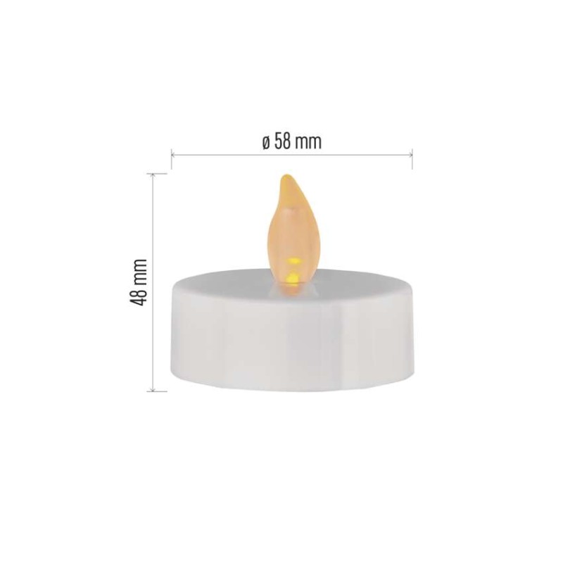 LED dekoracija – 4x čajna svečka maxi, 4x CR2032 , notranja, vintage - slika 3