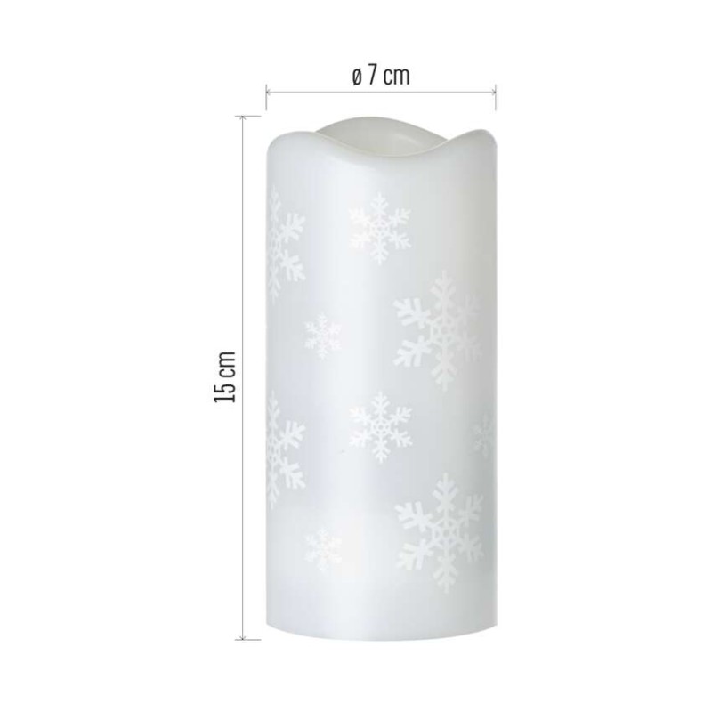 LED božični projektor – snežinke, 3x AAA, notranji, hladna bela - slika 3