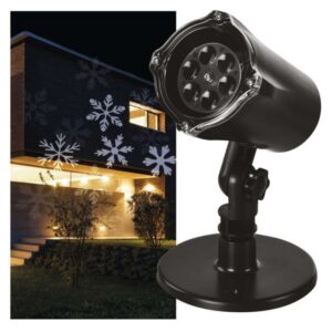 LED božični projektor – snežinke, zunanji in notranji, hladna bela