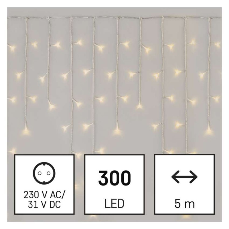 LED božične ledene sveče, 5 m, zun. in notr., topla bela, upravljalnik, programi, časovnik - slika 3
