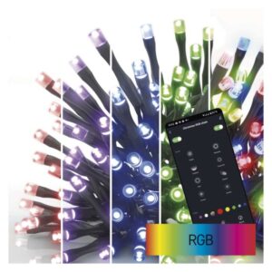 GoSmart LED božična veriga, 8 m, zunanja in notranja, RGB, programi, časovnik, WiFi