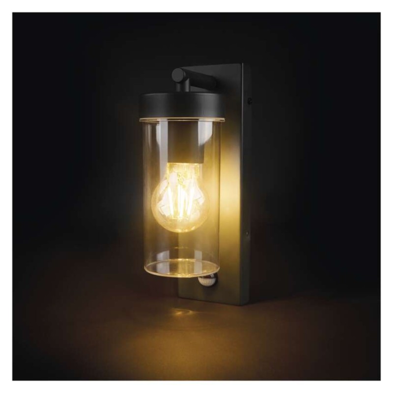 Vrtna stenska svetilka ZALA s PIR senzorjem, 12,8 x 8 x 28 cm, 1 x E27, 15 W - slika 2