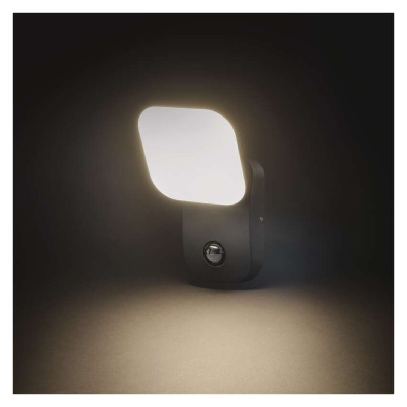 Vrtna LED stenska svetilka NIKA s PIR senzorjem, 12 x 12 x 20 cm, 12,8 W, toplo bela - slika 2