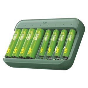 GP polnilec baterij Charge & save E822 + 4×AA 1300 mAh + 4×AAA 650 mAh