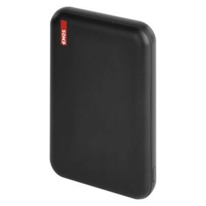EMOS powerbank WI 521, 5 000 mAh, 20 W+Wireless, črni