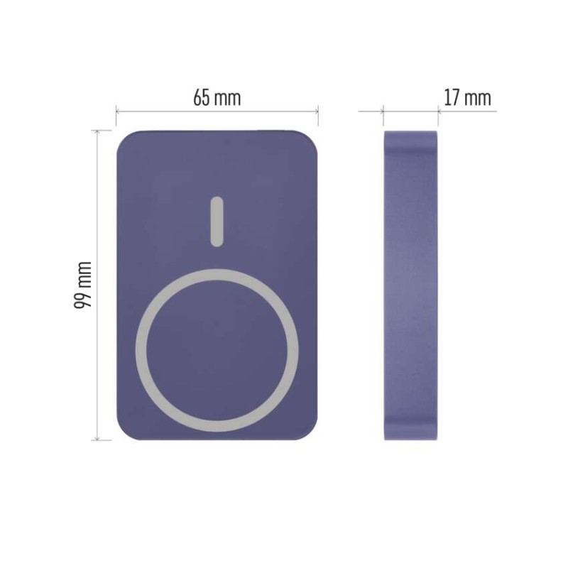 EMOS powerbank WI 1046, 10 000 mAh, 20 W+Wireless, modra - slika 3