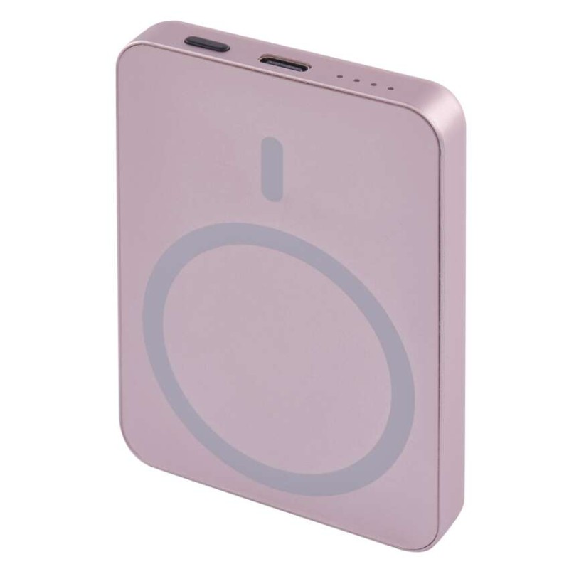 EMOS powerbank WI 522, 5 000 mAh, 20 W+Wireless, lososova - slika 2
