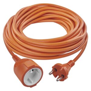 Dvožilni podaljšek 20m / 1 vtičnica / PVC / 230V / 1,5 mm2