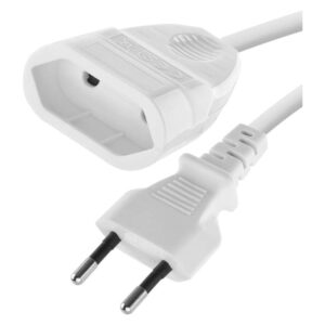 Podaljšek 3 m / 1 vtičnica / beli / PVC / 0,75 mm2