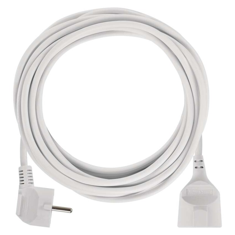 Podaljšek 5 m / 1 vtičnica / beli / PVC / 1,5 mm2 - slika 3
