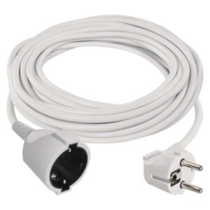 Podaljšek 10 m / 1 vtičnica / beli / PVC / 1,5 mm2