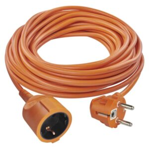 Podaljšek 15 m / 1 vtičnica / oranžni / PVC / 250 V / 1,5 mm2