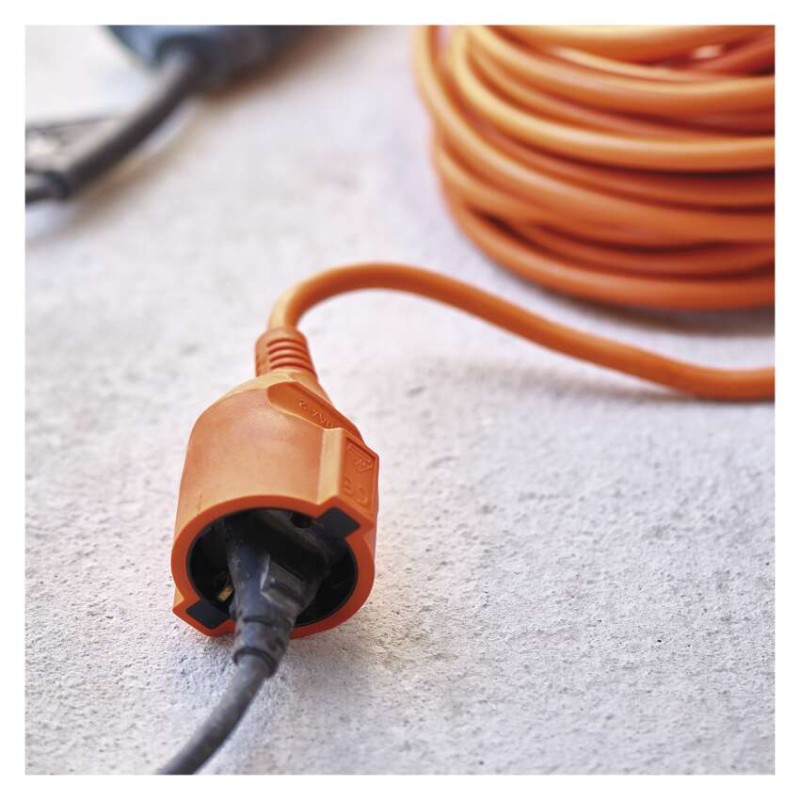 Podaljšek 15 m / 1 vtičnica / oranžni / PVC / 250 V / 1,5 mm2 - slika 3