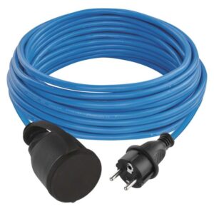 Vremensko odporen podaljševalni kabel 10 m / 1 vtičnica / črna / PVC / 230 V / 1,5 mm2