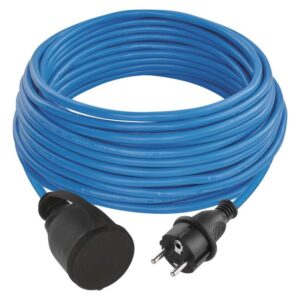 Vremensko odporen podaljševalni kabel  20 m / 1 vtičnica / modra / PVC / 230 V / 1,5 mm2