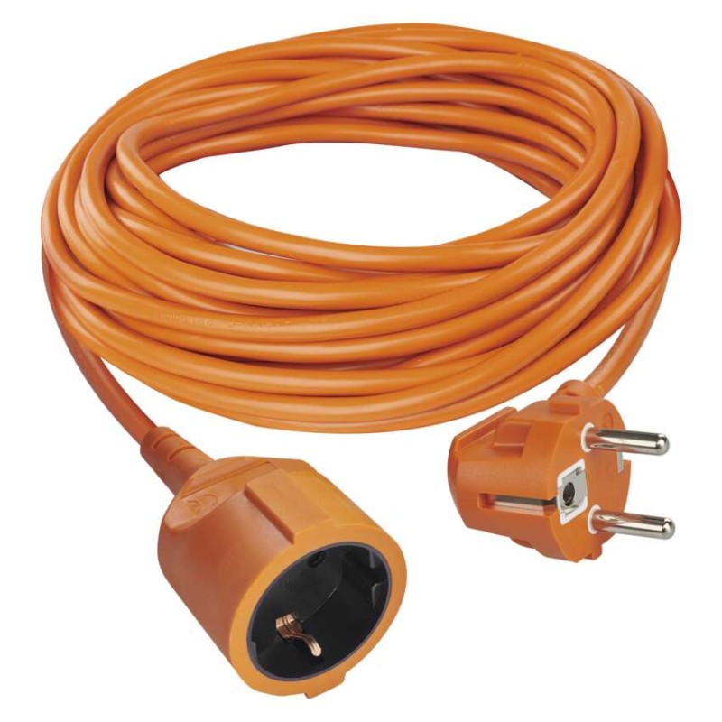 Trožilni podaljšek 10 m / 1 vtičnica / PVC / 230V / 1,5 mm2