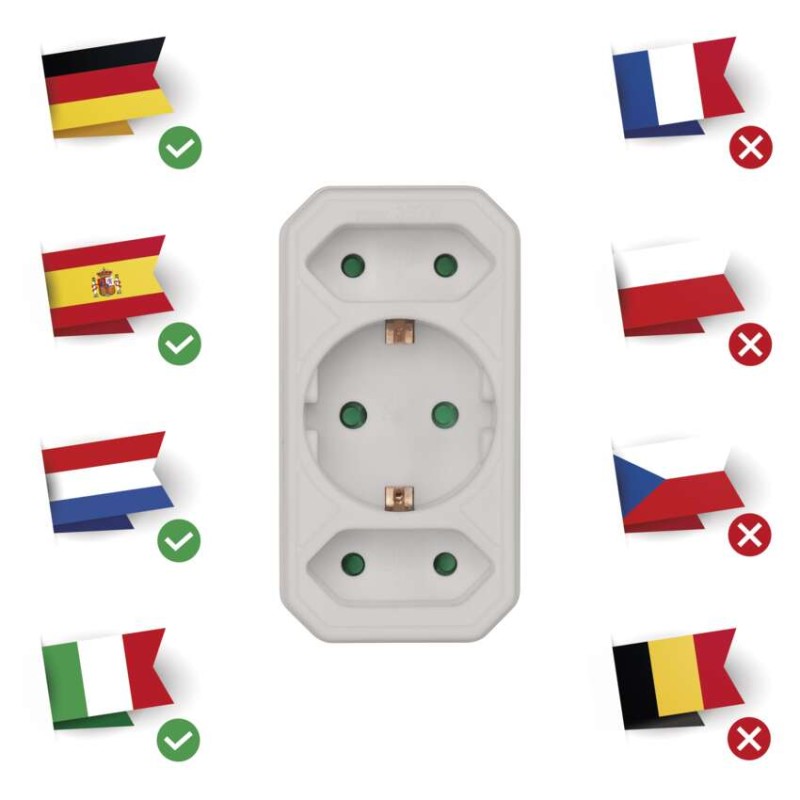 Delilec 2× euro + 1× schuko - slika 3
