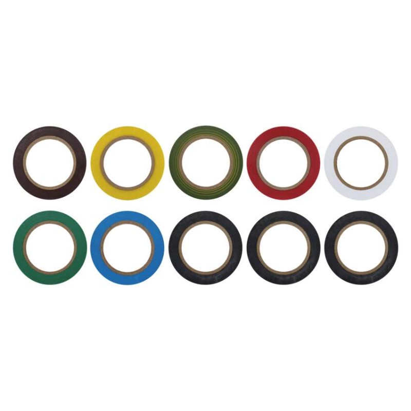 Izolirni trak PVC 15mm/10m komplet 10 MIX barv - slika 3