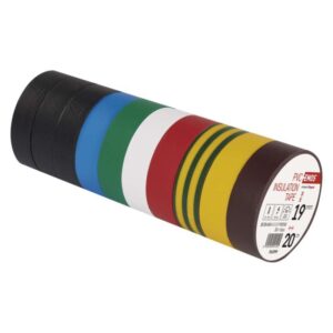Izolirni trak PVC 19mm/20m komplet 10 MIX barv