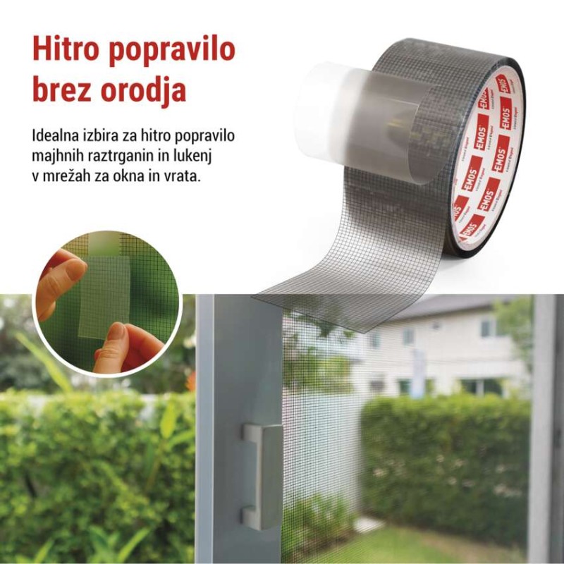Trak za popravilo mreže proti žuželkam 50 mm / 2 m, prozoren - slika 3
